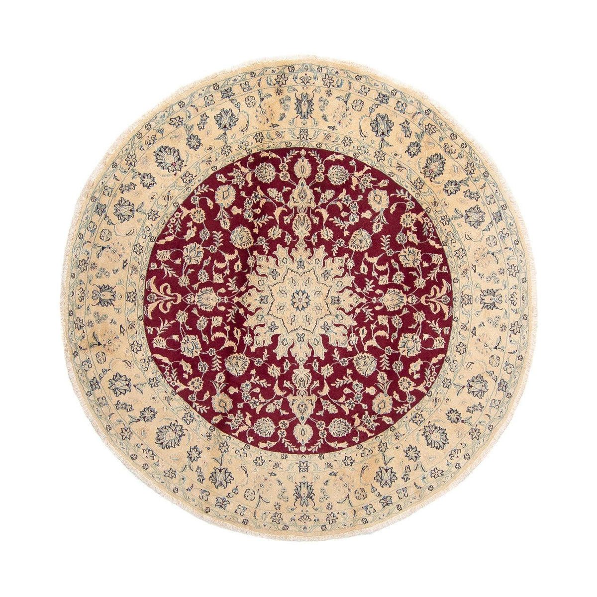 Perser Rug - Nain round  - 245 x 245 cm - dark red
