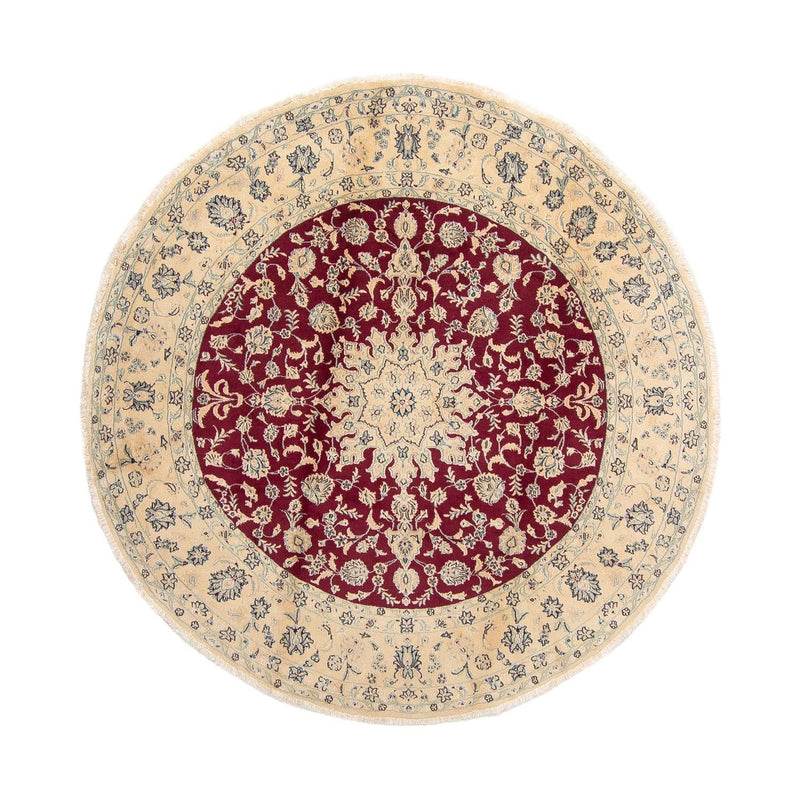Perser Rug - Nain round  - 245 x 245 cm - dark red