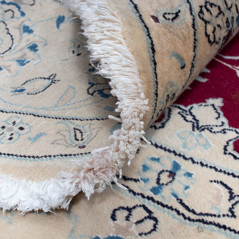 Perser Rug - Nain round  - 287 x 287 cm - dark red