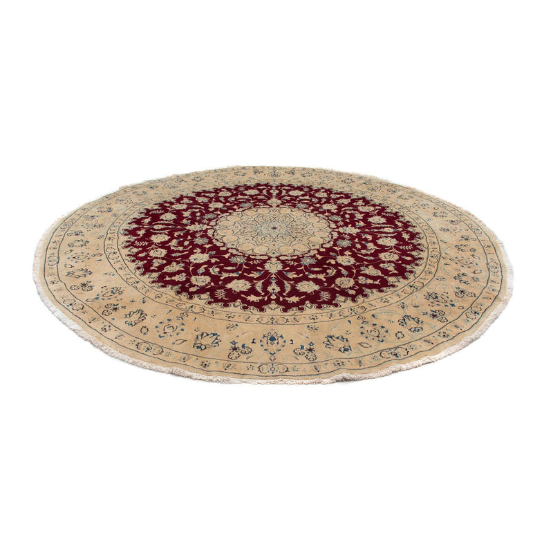 Perser Rug - Nain round  - 287 x 287 cm - dark red