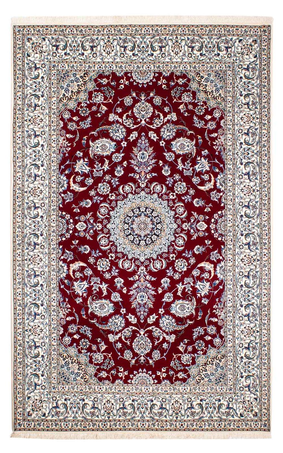 Perser Rug - Nain - Premium - 238 x 151 cm - dark red