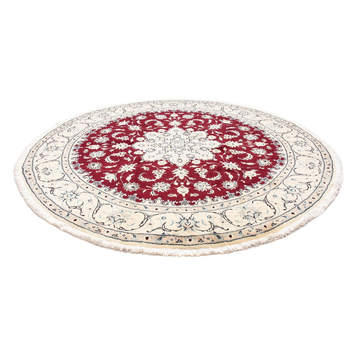 Perser Rug - Nain round  - 245 x 245 cm - dark red