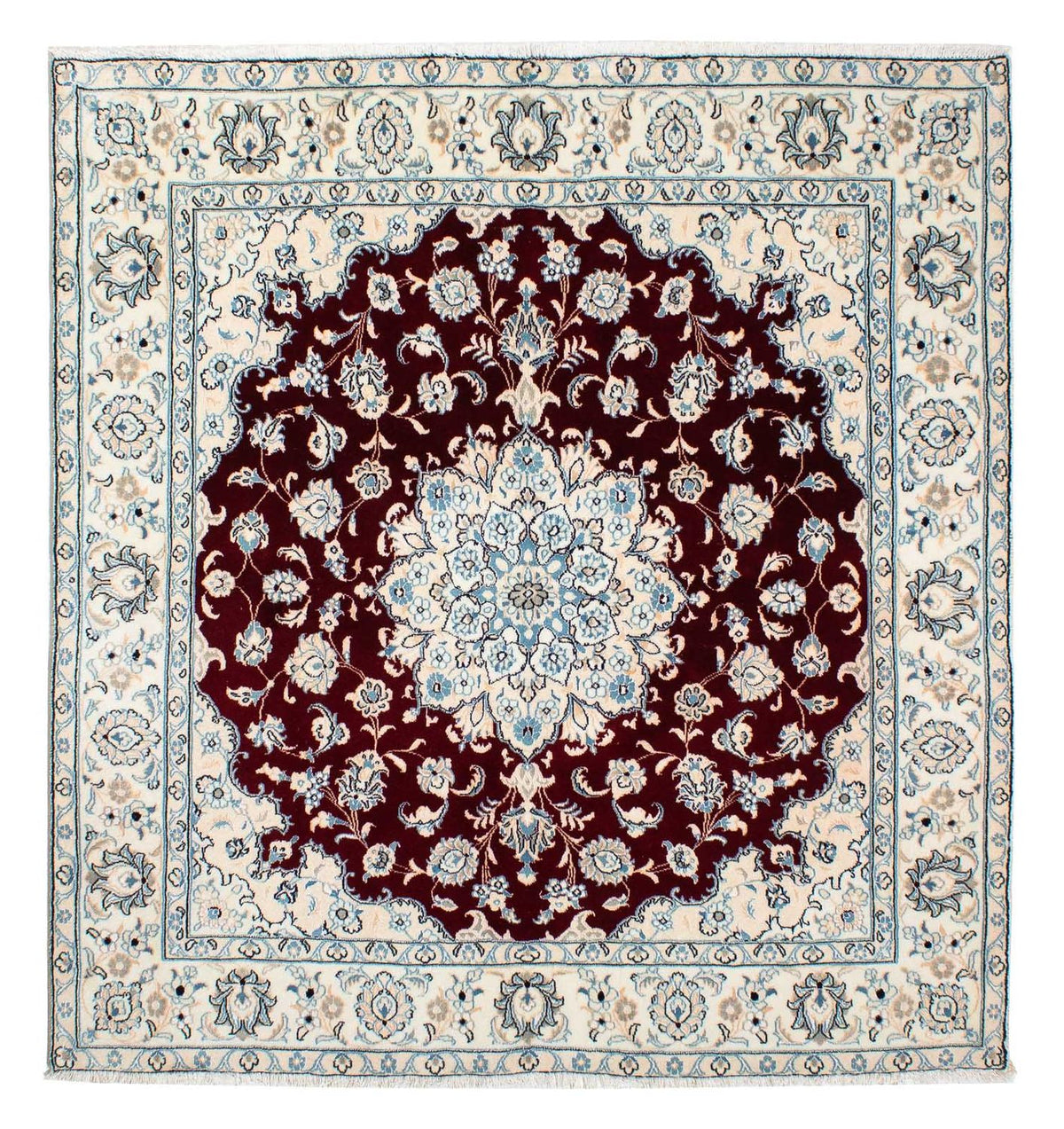 Perser Rug - Nain - Royal square  - 156 x 145 cm - dark red