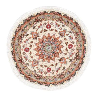 Perser Rug - Tabriz - Royal round  - 100 x 100 cm - beige