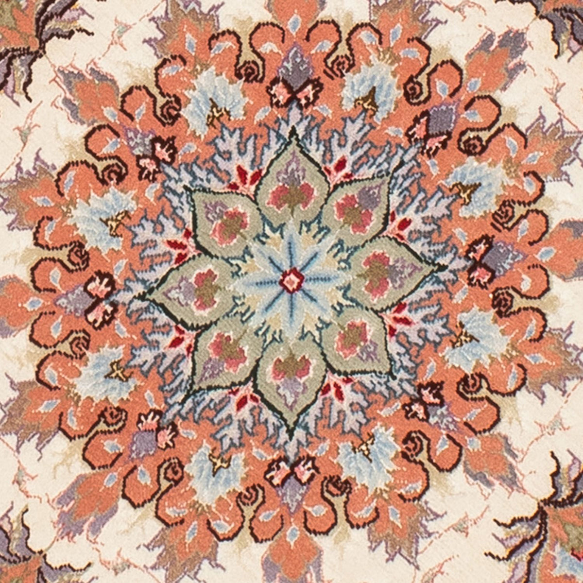 Perser Rug - Tabriz - Royal round  - 100 x 100 cm - beige