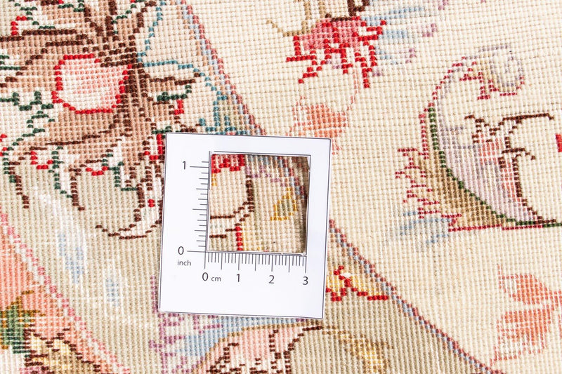 Perser Rug - Tabriz - Royal round  - 100 x 100 cm - beige