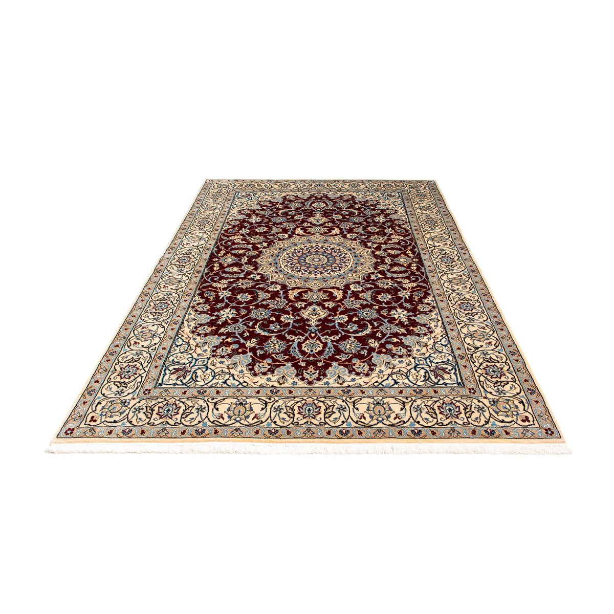 Perser Rug - Nain - Royal - 242 x 155 cm - dark red