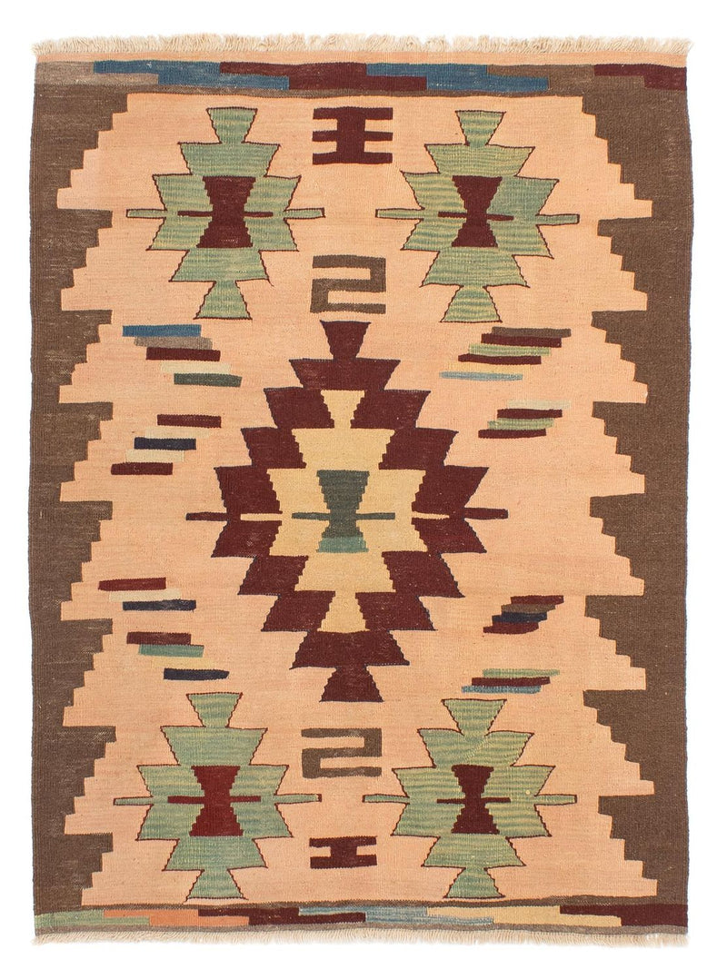 Kelim Rug - Oriental - 158 x 120 cm - light brown