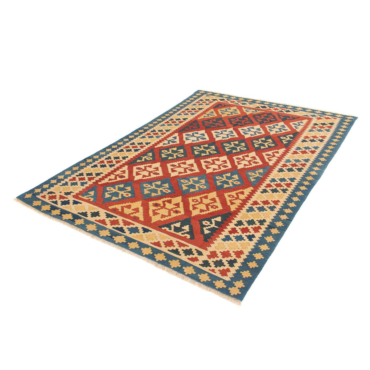 Kelim Rug - Oriental - 217 x 142 cm - dark red