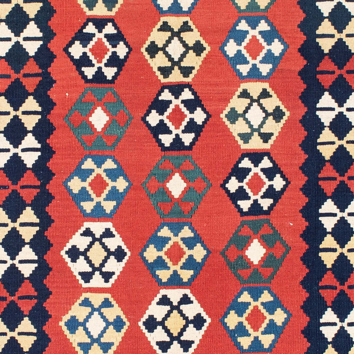 Kelim Rug - Oriental - 195 x 156 cm - red