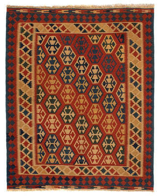 Kelim Rug - Oriental - 181 x 155 cm - dark red