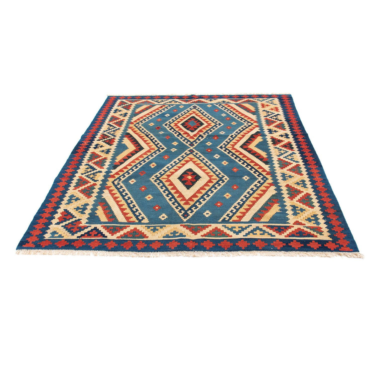 Kelim Rug - Oriental - 193 x 152 cm - blue