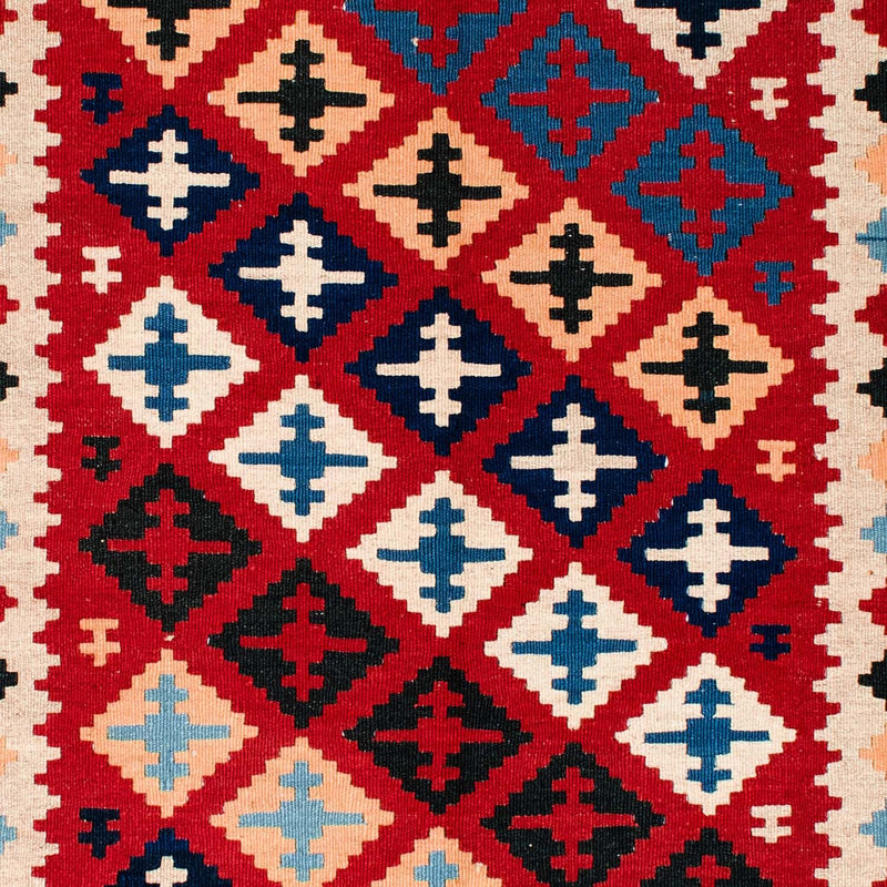 Kelim Rug - Oriental - 202 x 153 cm - red