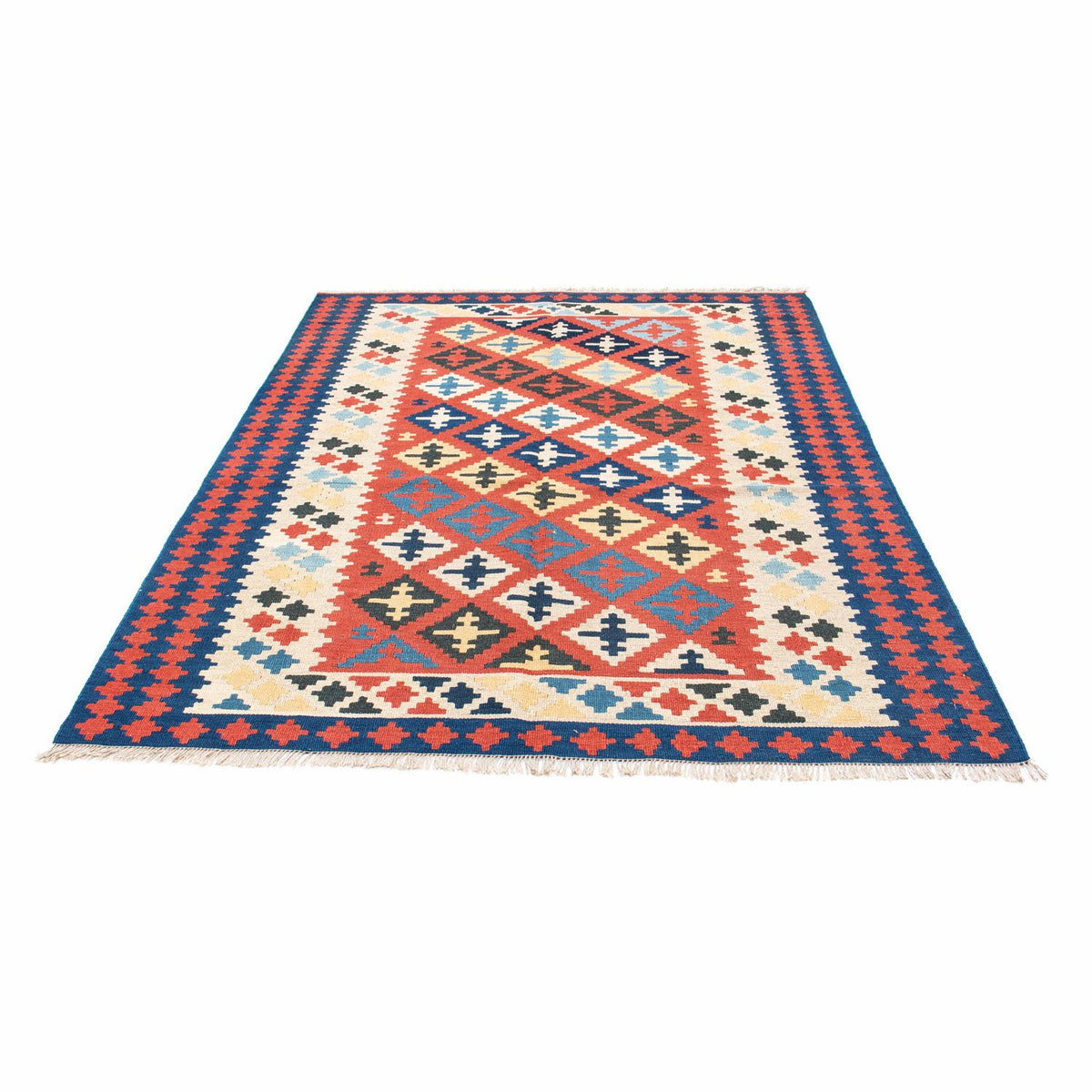 Kelim Rug - Oriental - 202 x 153 cm - red