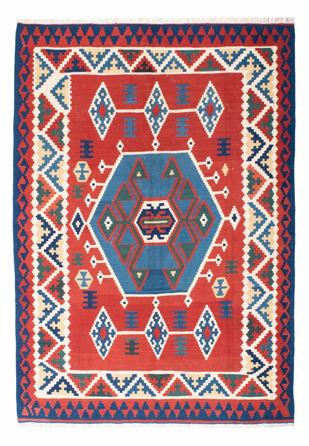 Kelim Rug - Oriental - 208 x 160 cm - red