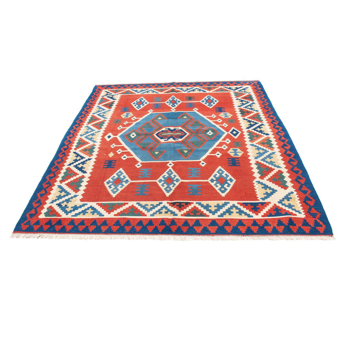 Kelim Rug - Oriental - 208 x 160 cm - red