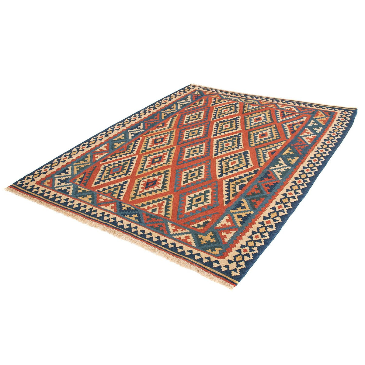 Kelim Rug - Oriental - 213 x 165 cm - dark red