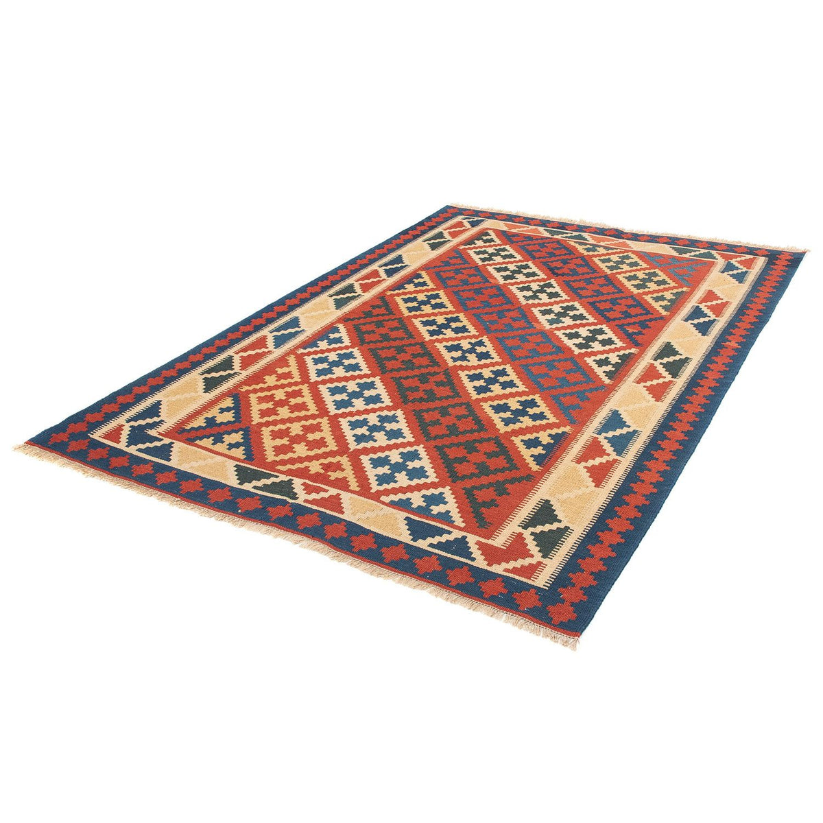 Kelim Rug - Oriental - 220 x 151 cm - dark red