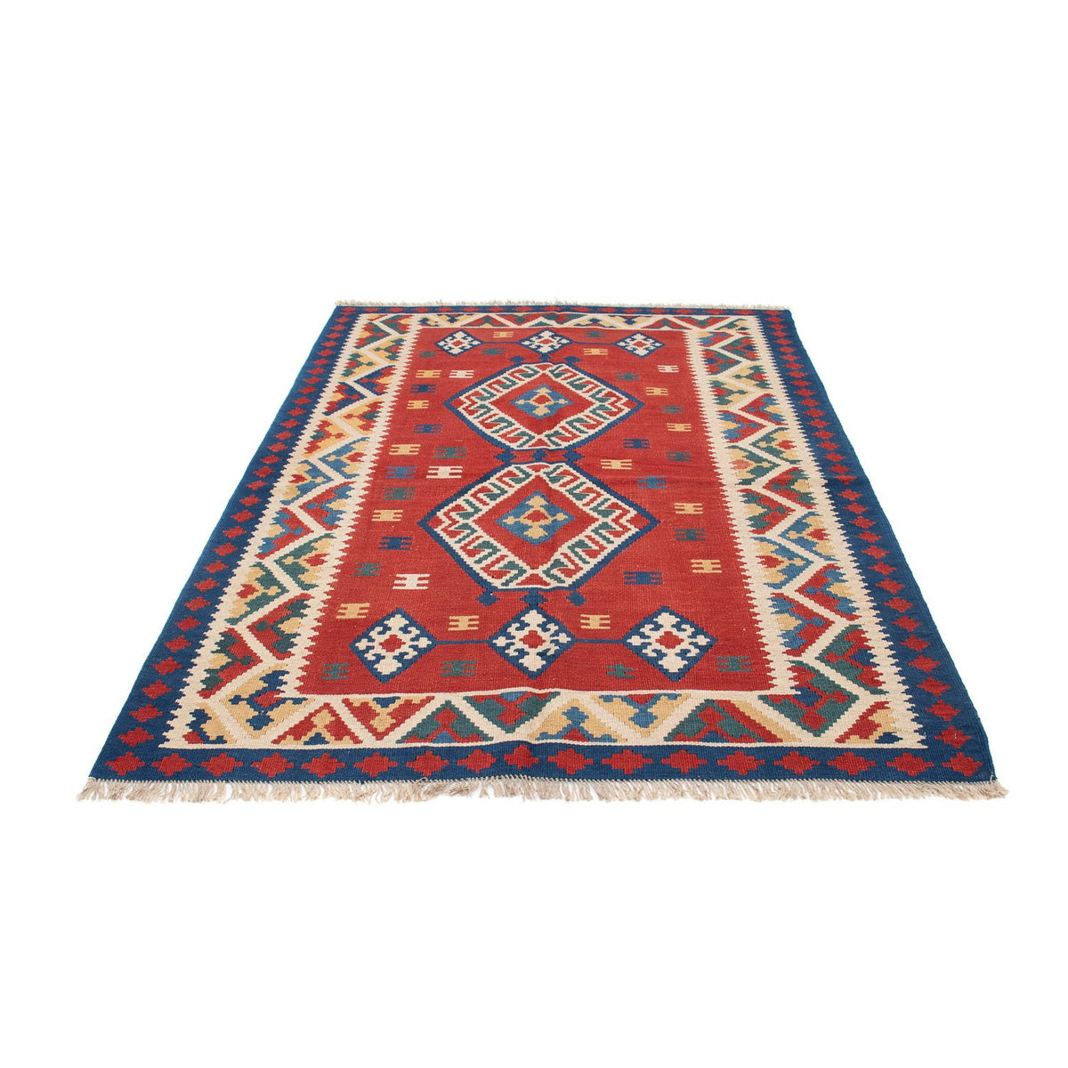 Kelim Rug - Oriental - 222 x 146 cm - dark red