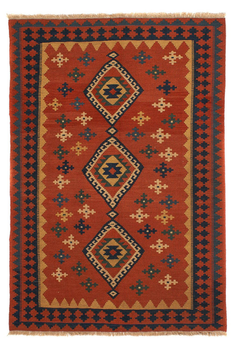 Kelim Rug - Oriental - 198 x 138 cm - dark red