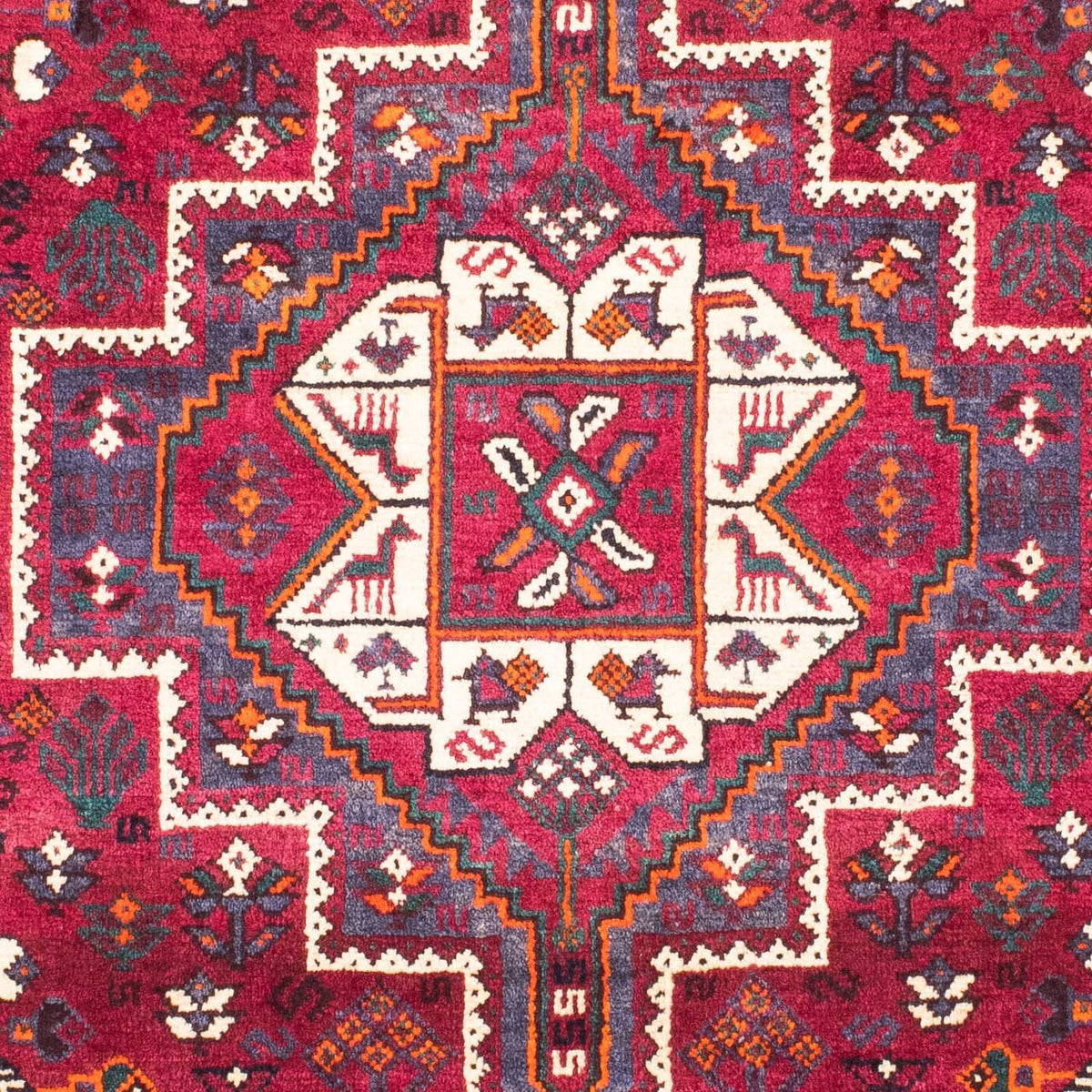 Perser Rug - Nomadic - 153 x 118 cm - dark red