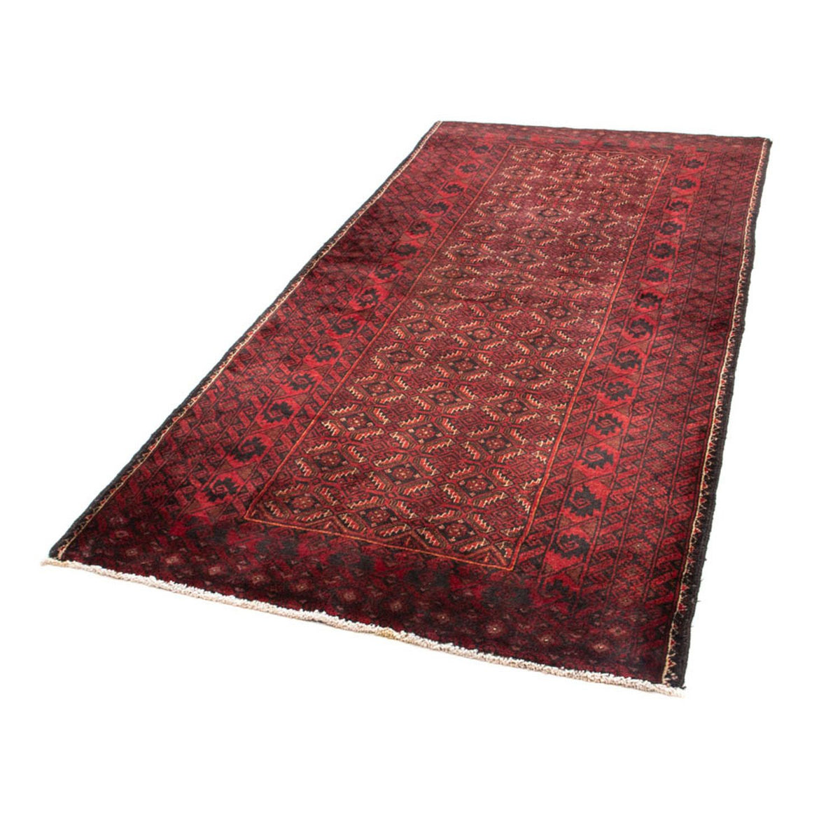 Runner Belutsch Rug - 216 x 107 cm - dark red