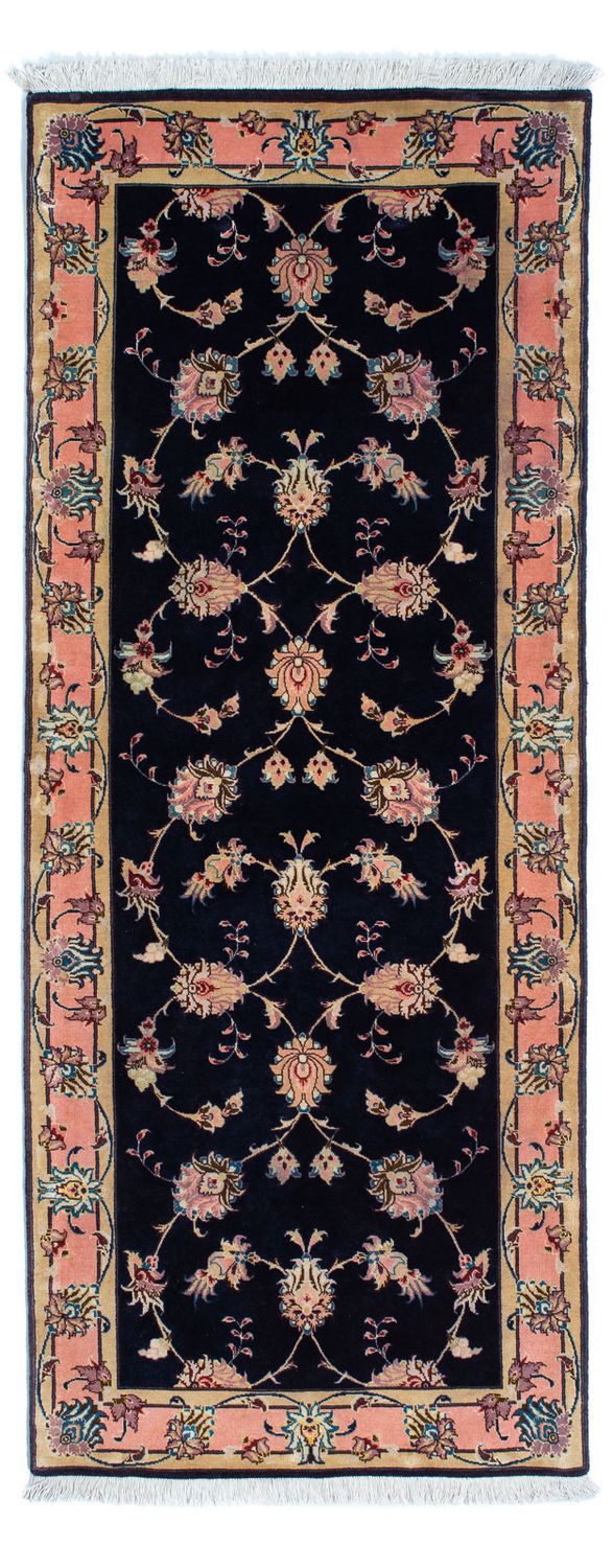 Runner Perser Rug - Tabriz - Royal - 200 x 74 cm - dark blue