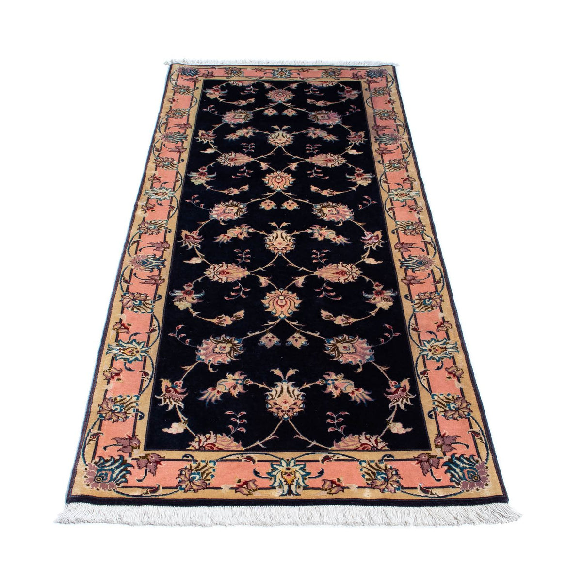 Runner Perser Rug - Tabriz - Royal - 200 x 74 cm - dark blue