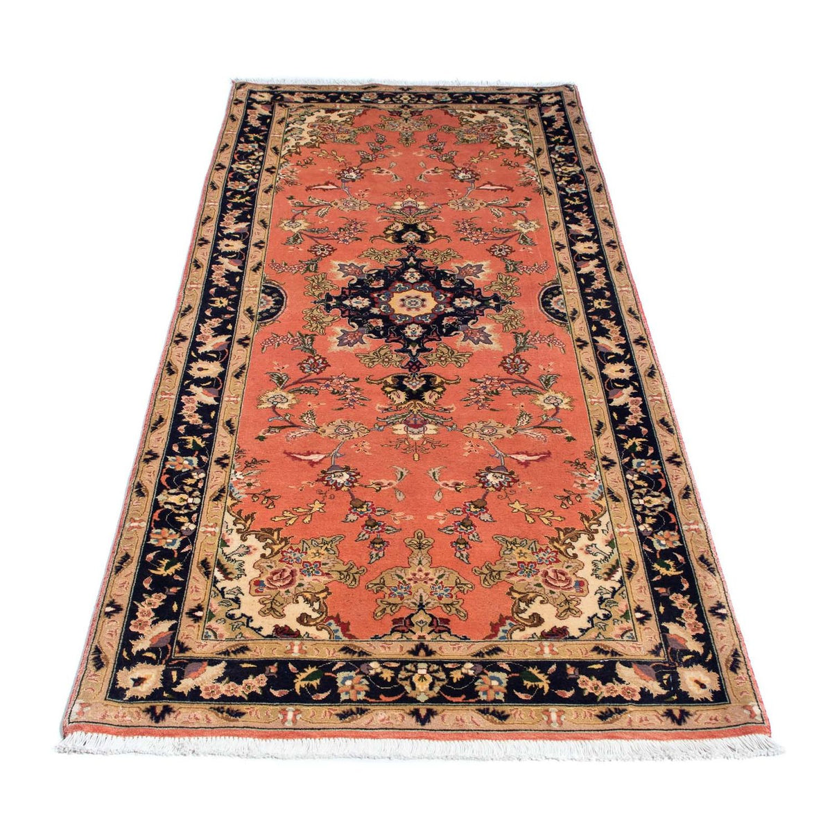 Runner Perser Rug - Tabriz - Royal - 206 x 82 cm - rust