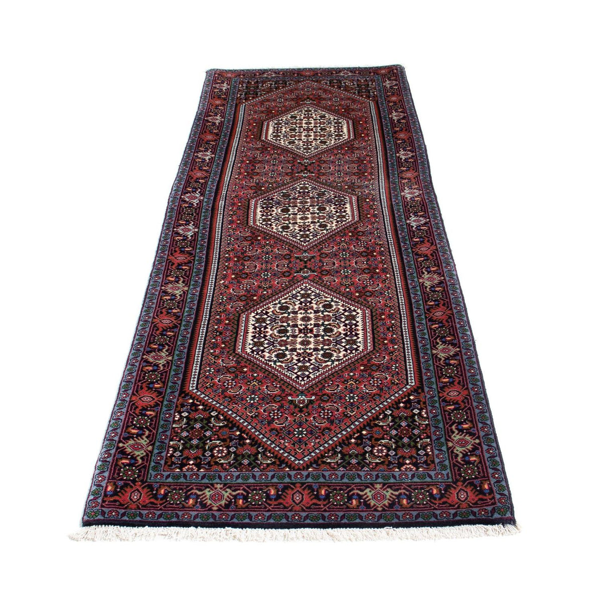 Runner Perser Rug - Bidjar - 248 x 74 cm - blue
