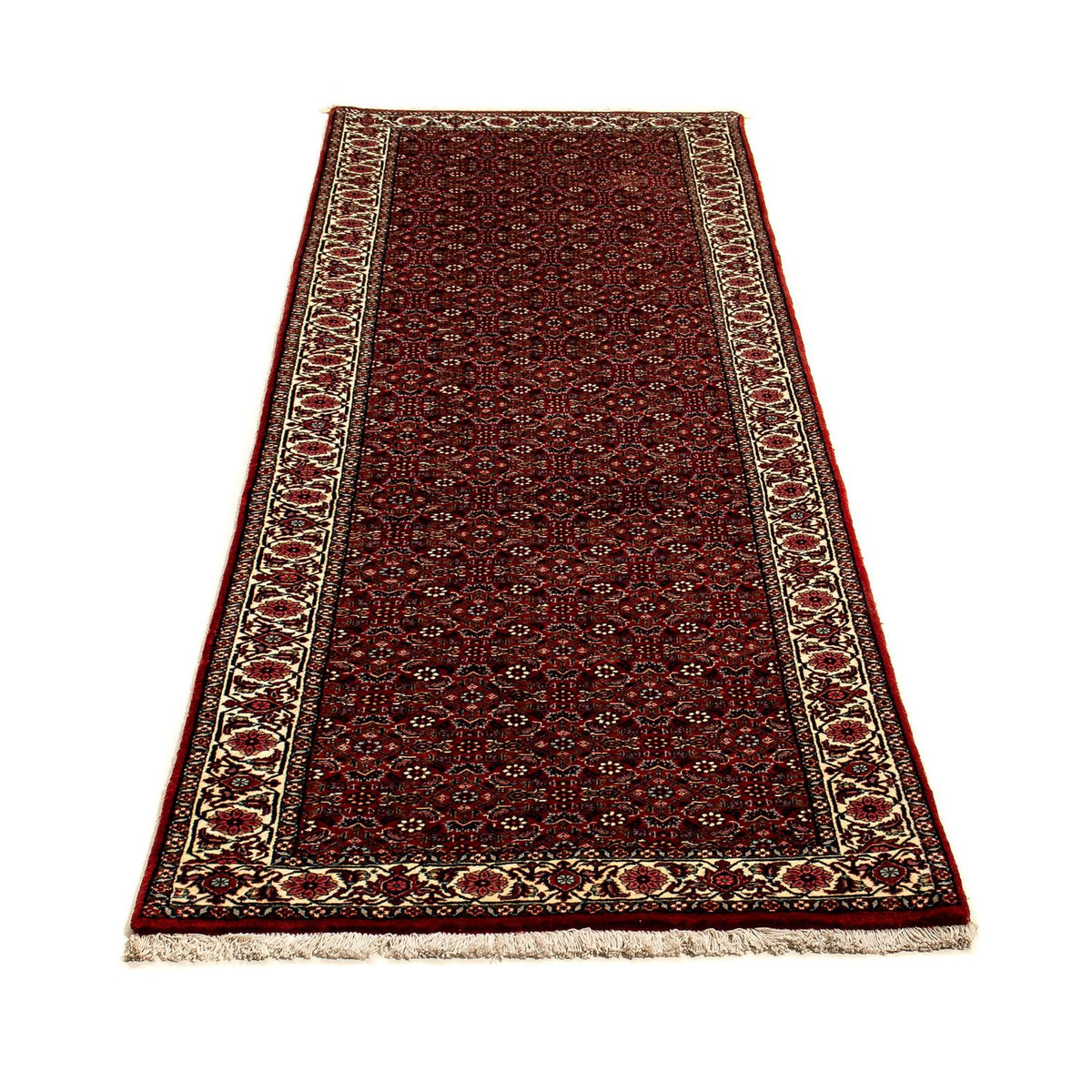 Runner Perser Rug - Bidjar - 296 x 82 cm - dark red