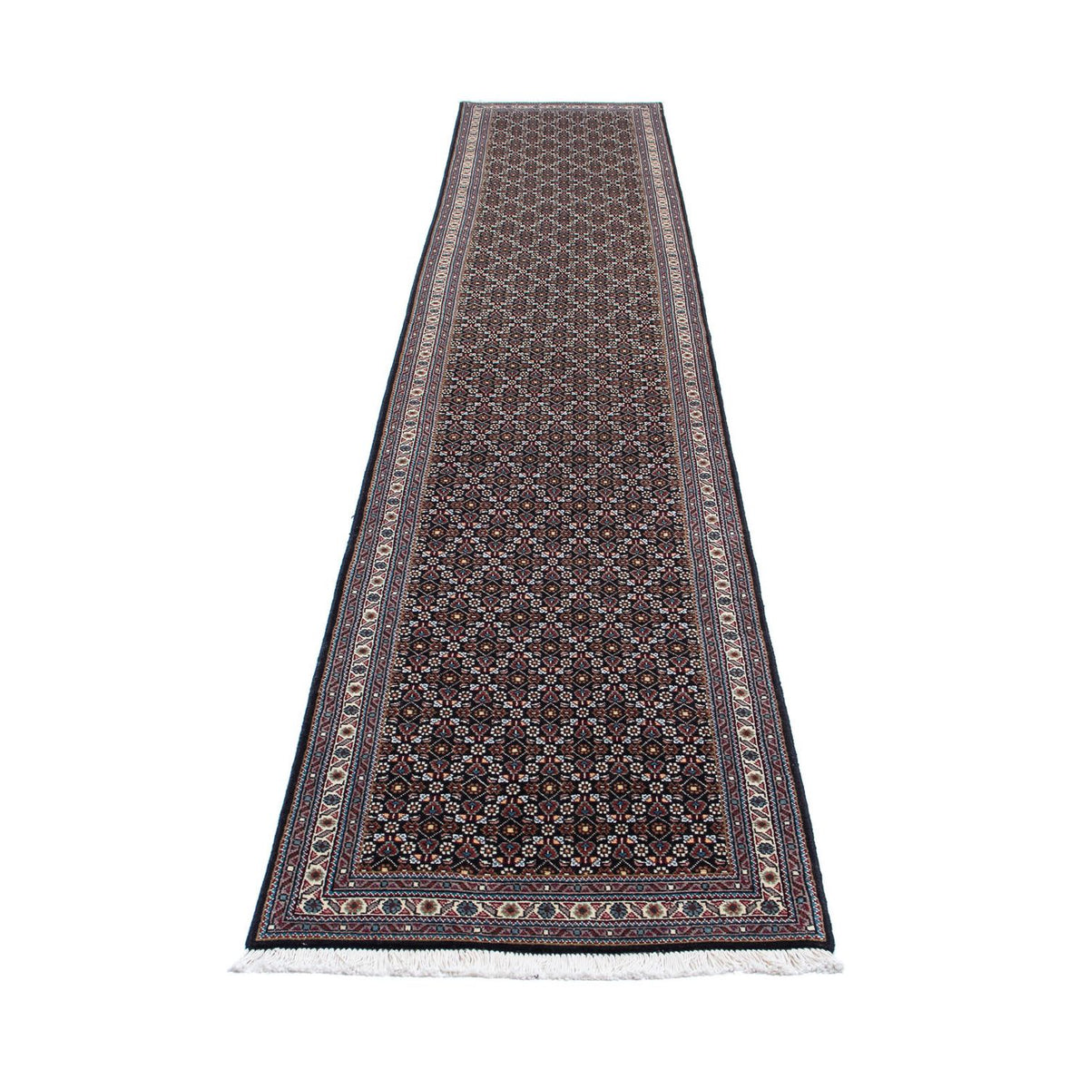 Runner Perser Rug - Tabriz - 391 x 70 cm - grey