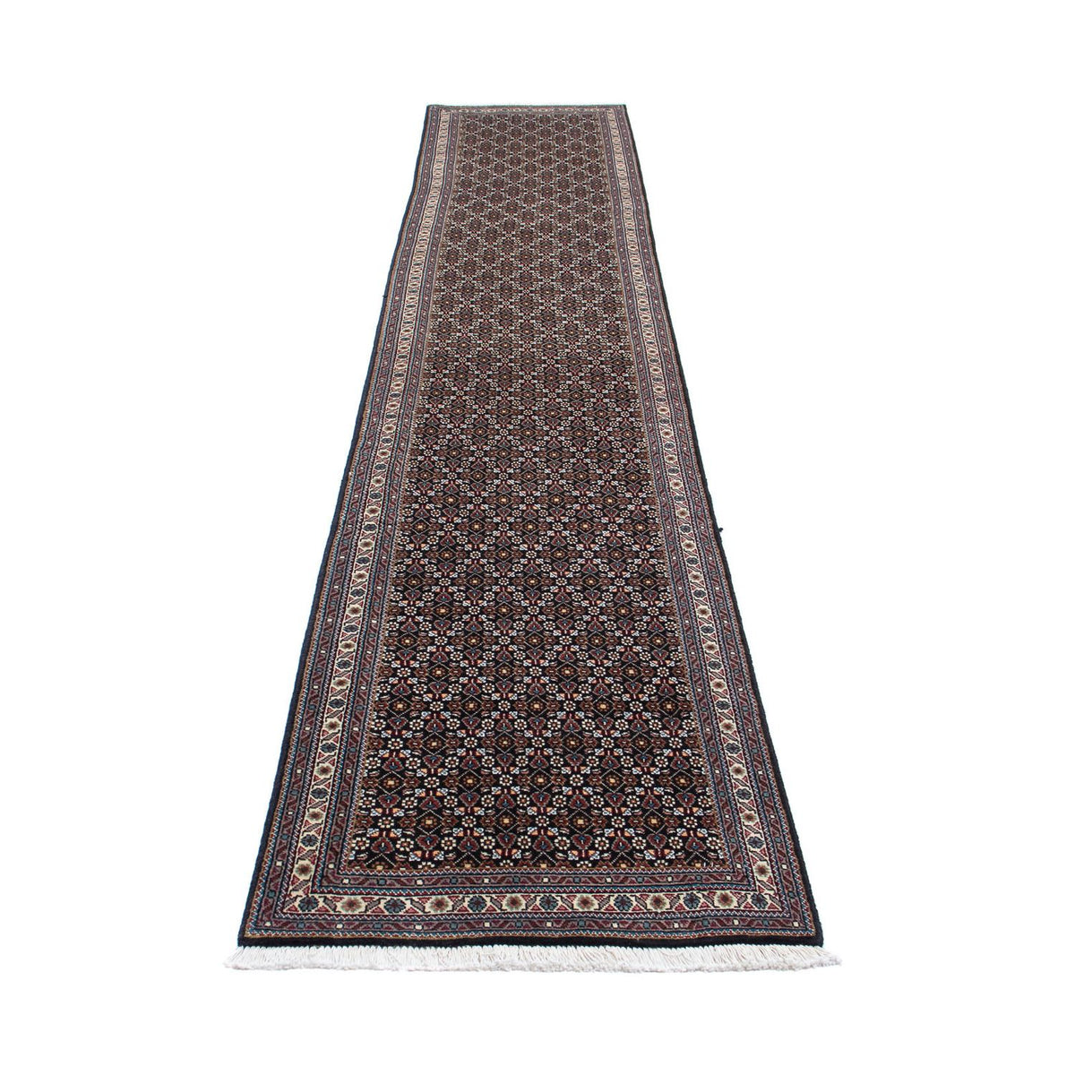 Runner Perser Rug - Tabriz - 392 x 67 cm - grey