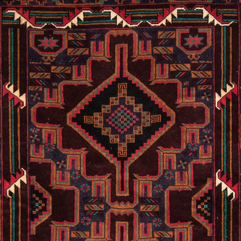 Runner Belutsch Rug - 206 x 108 cm - brown