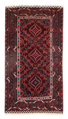 Runner Belutsch Rug - 197 x 105 cm - dark red