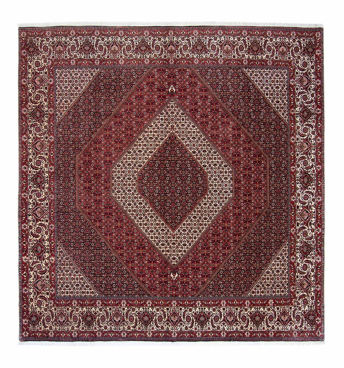 Perser Rug - Bidjar square  - 300 x 300 cm - dark red
