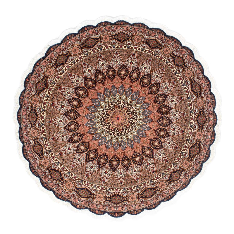 Perser Rug - Tabriz - Royal round  - 150 x 150 cm - brown