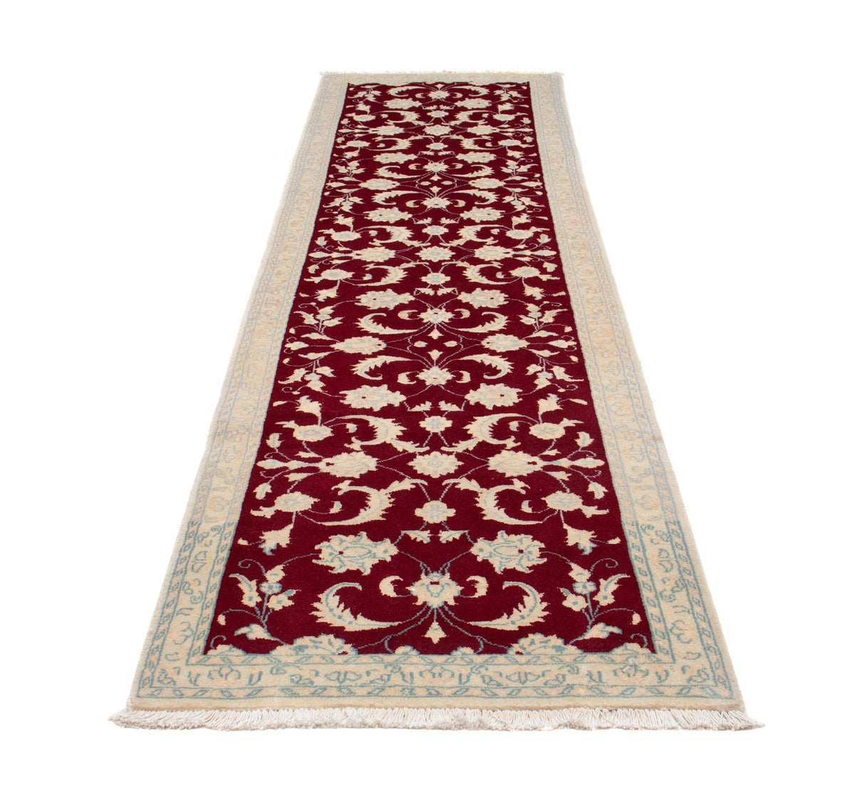 Runner Perser Rug - Nain - 295 x 82 cm - dark red