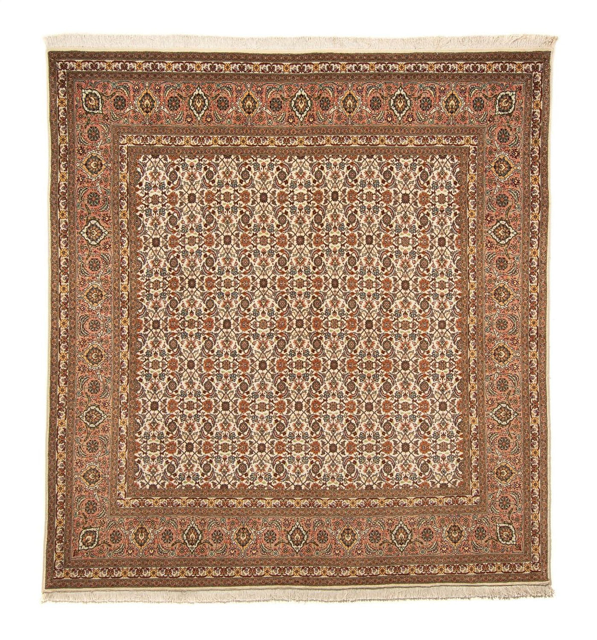 Perser Rug - Tabriz square  - 215 x 202 cm - light brown