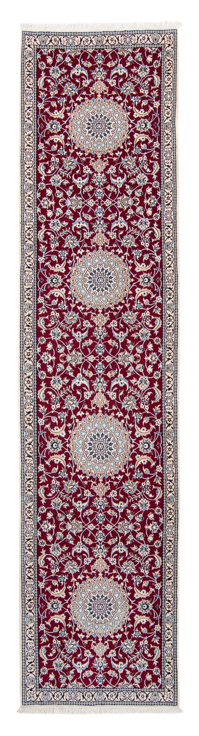 Runner Perser Rug - Nain - Royal - 393 x 89 cm - dark red