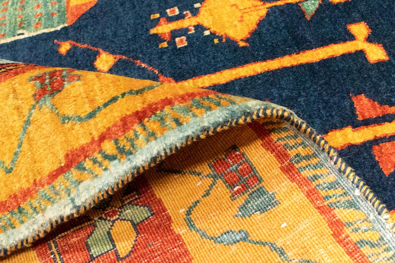 Gabbeh Rug - Loribaft Perser - 210 x 168 cm - dark blue