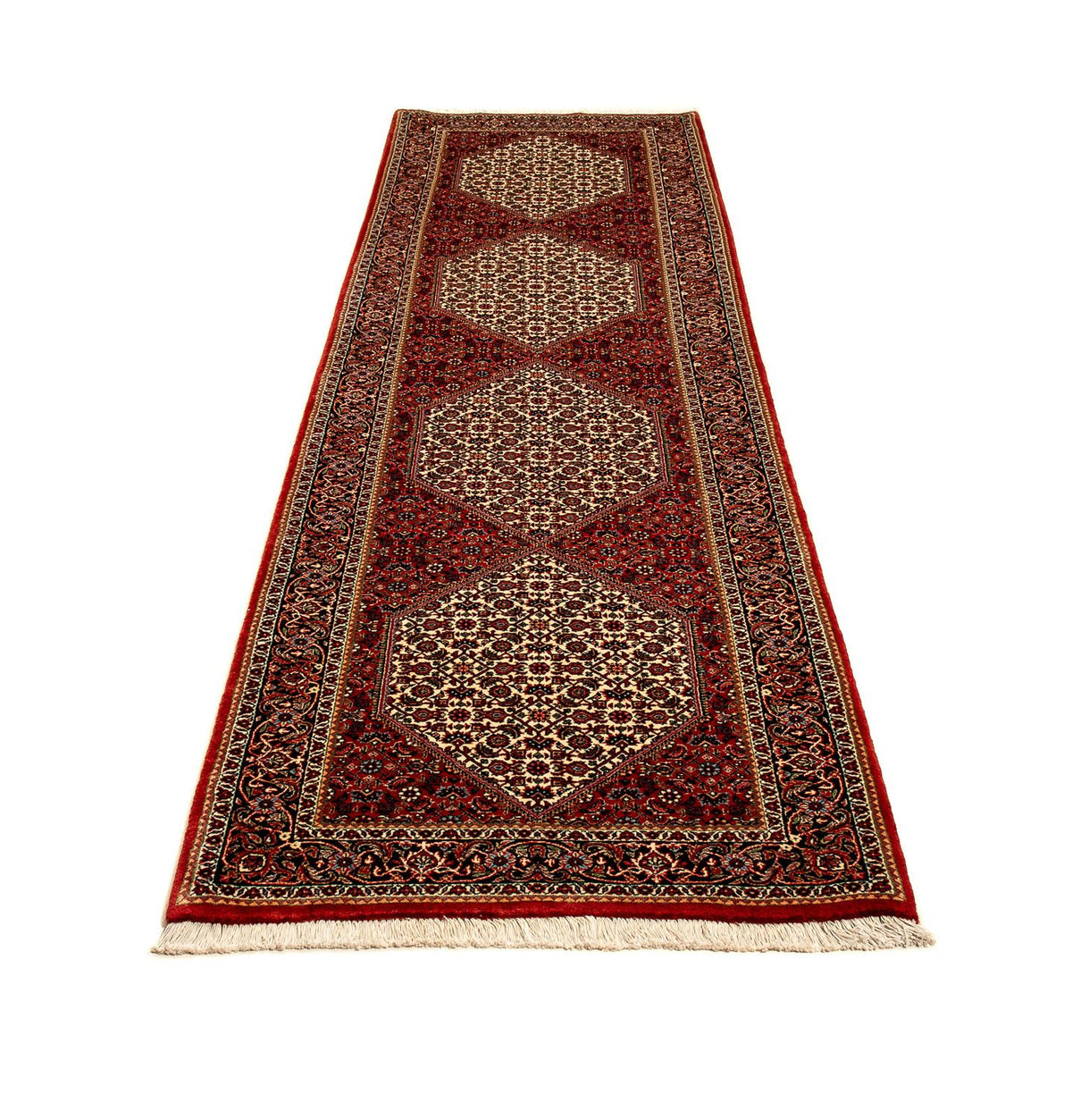 Runner Perser Rug - Bidjar - 314 x 85 cm - dark red