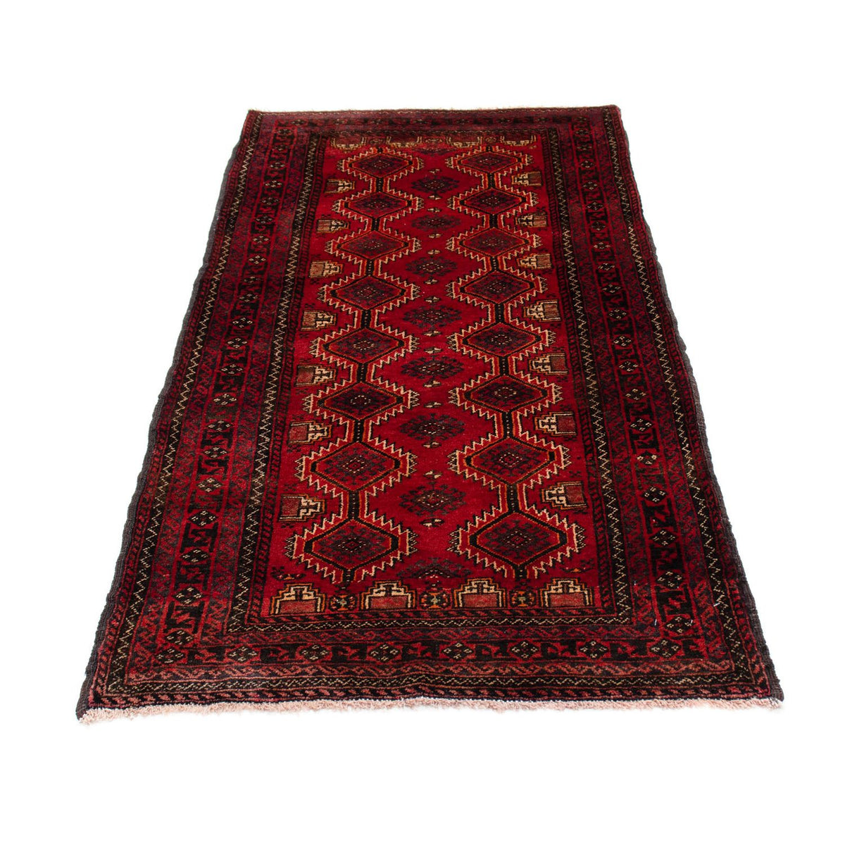 Runner Belutsch Rug - 164 x 80 cm - dark red