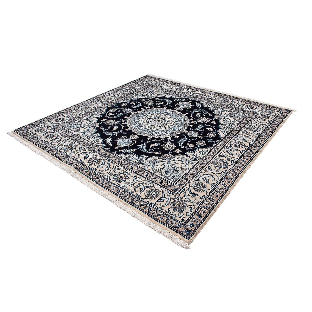 Perser Rug - Nain square  - 198 x 196 cm - dark blue