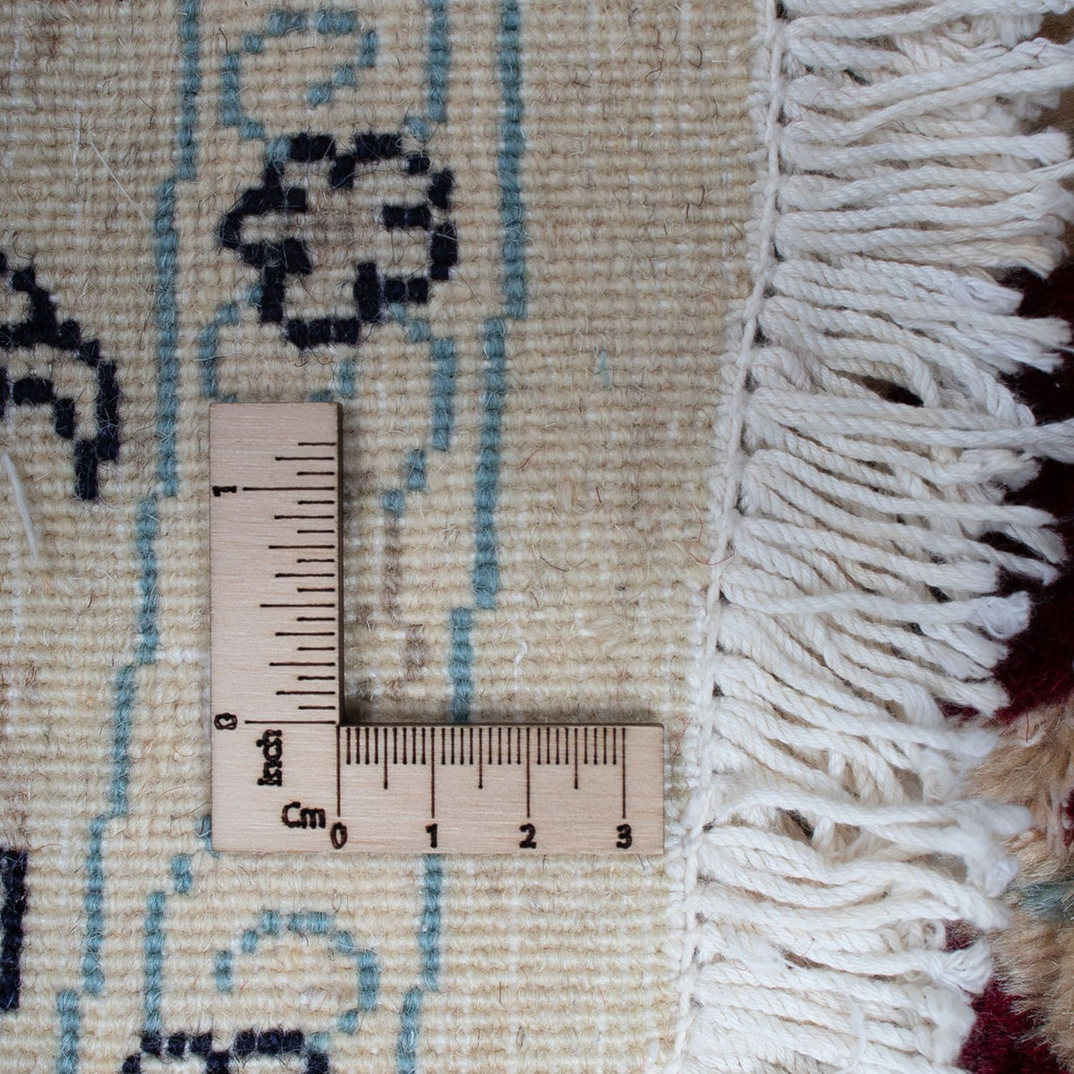 Perser Rug - Nain round  - 295 x 295 cm - dark red