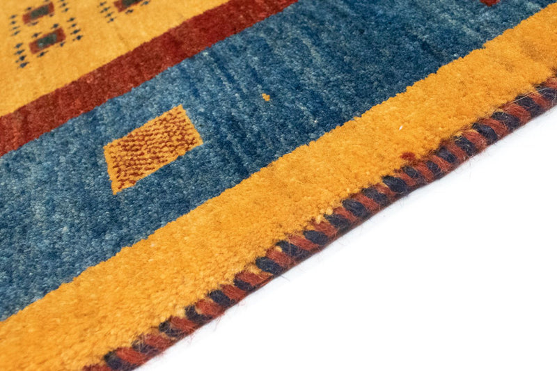 Runner Gabbeh Rug - Loribaft Perser - 194 x 103 cm - gold