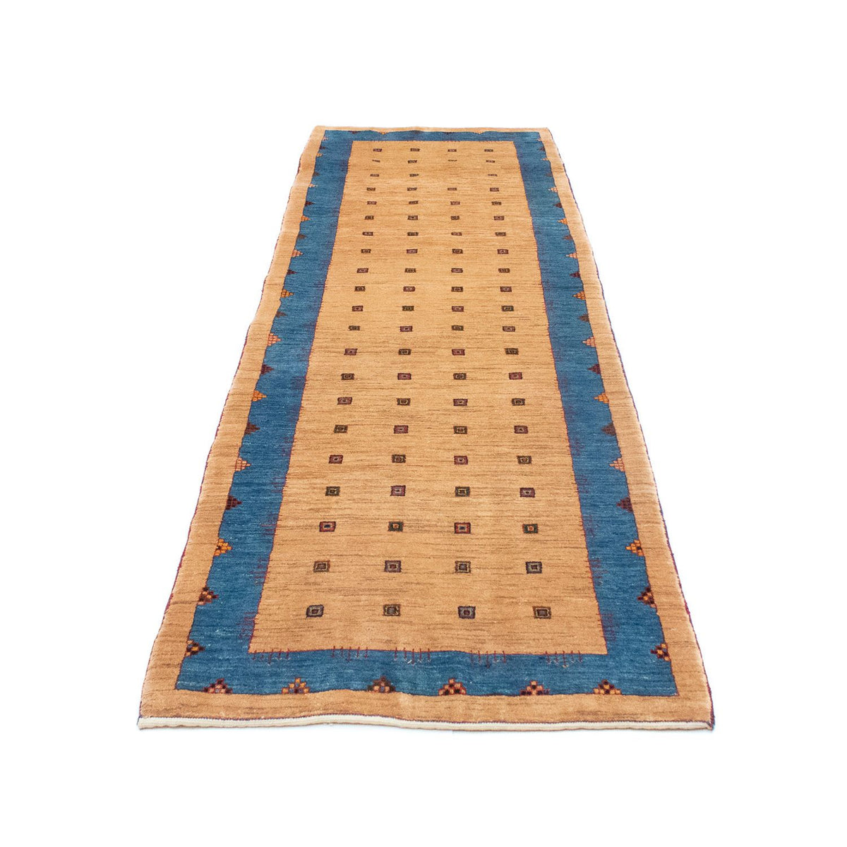 Runner Gabbeh Rug - Loribaft Perser - 300 x 85 cm - light brown
