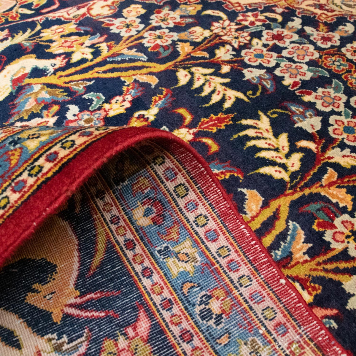 Perser Rug - Ghom - 217 x 134 cm - dark blue