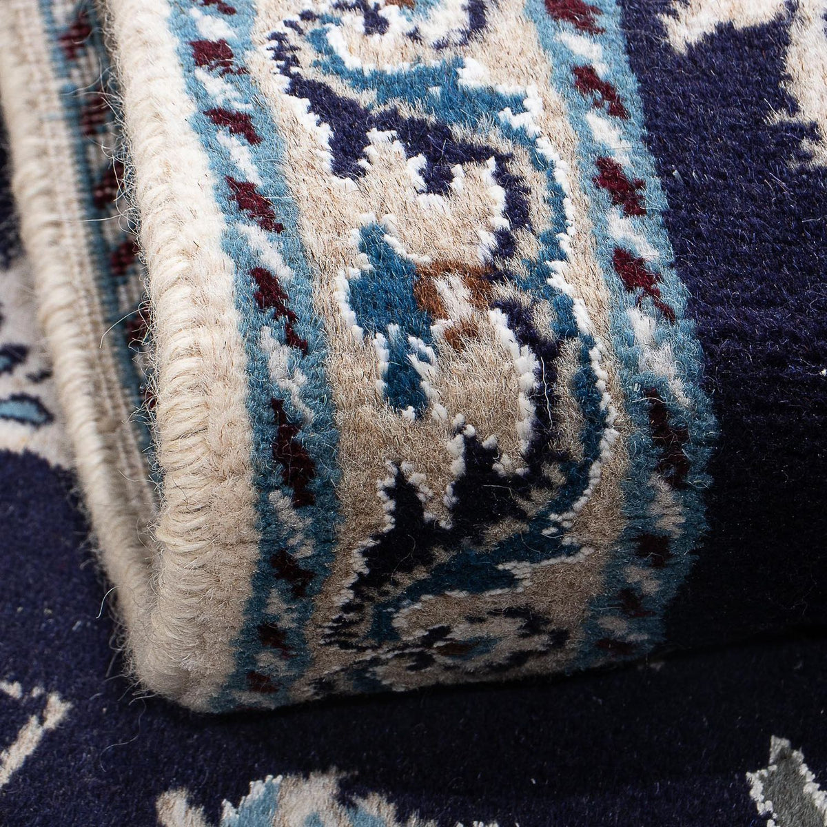 Perser Rug - Nain - 140 x 88 cm - dark blue