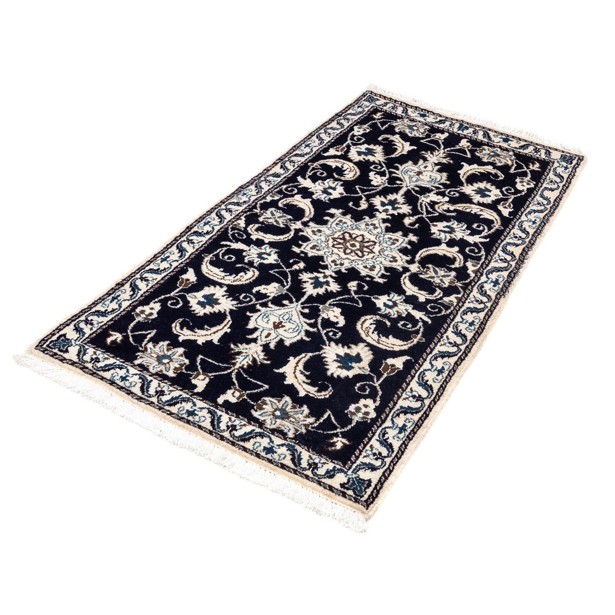 Perser Rug - Nain - 136 x 68 cm - dark blue